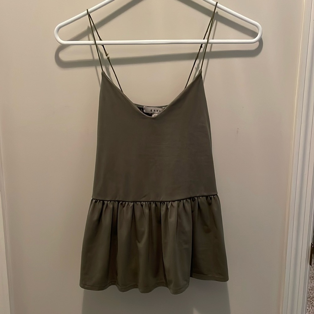 XS green blouse